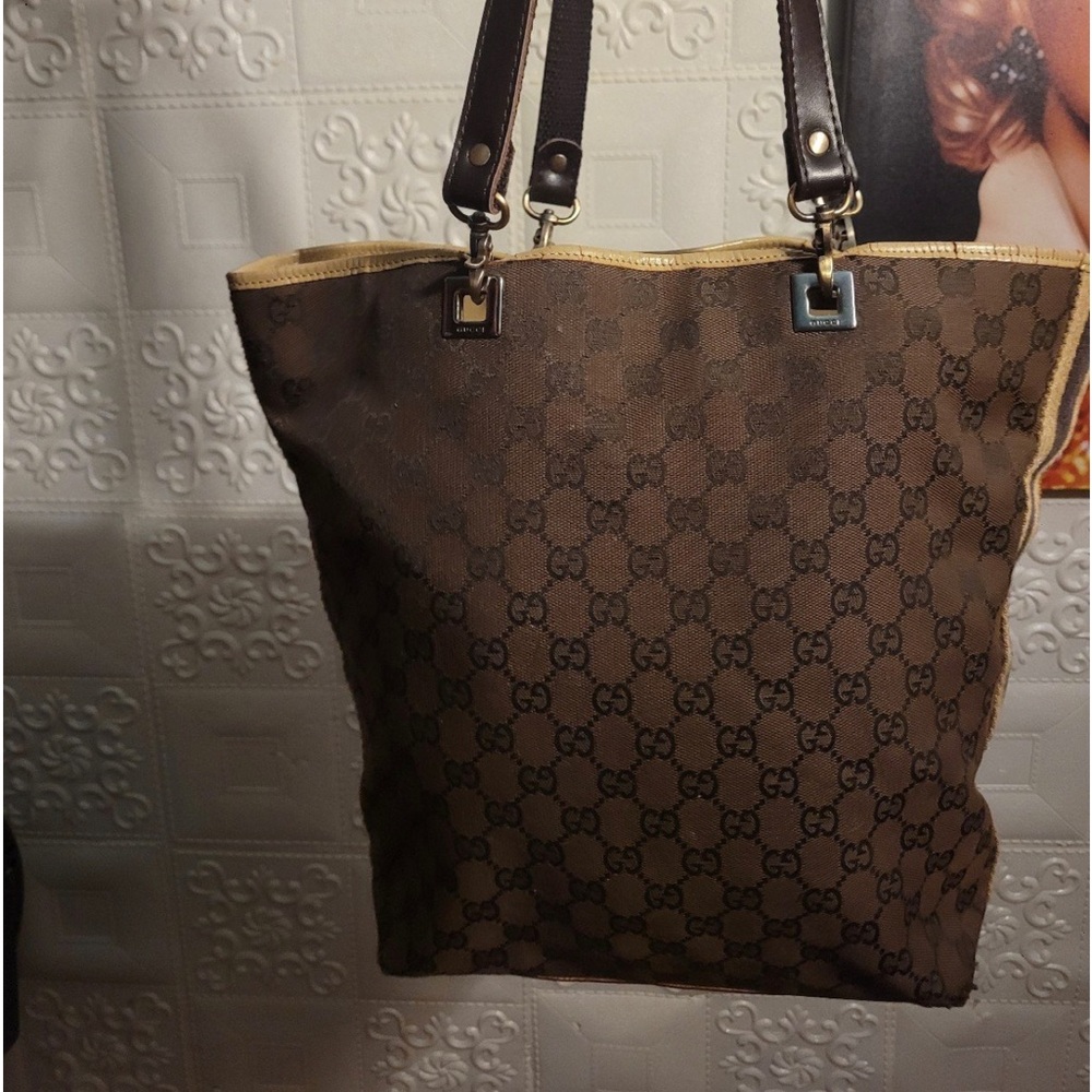 Brown and tan authentic Gucci bag